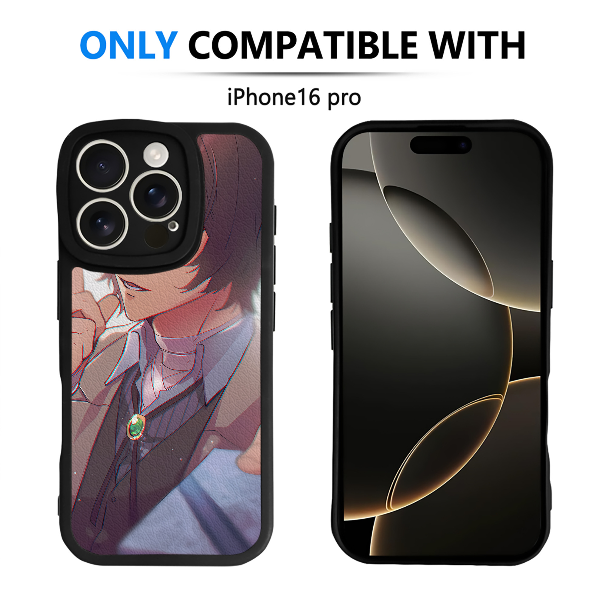 （画像用） 文豪ストレイドッグス Bungo Stray Dogs 【iPhone 16シリーズ対応】シリコンスマホケース（レザー調） 材質：シリコン